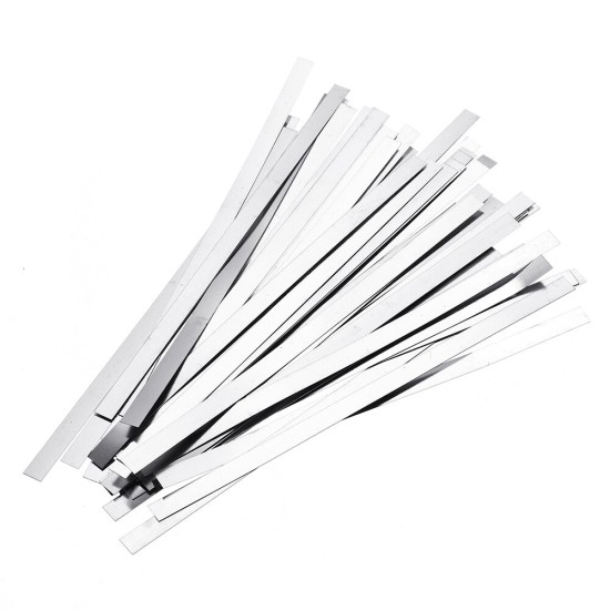 50Pcs Nickel Plated Steel Strip Nickel Plate Strap Strip Sheets for 18650 Battery Spot Welding Machine Welder Spot Welder