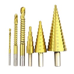 6PCS Drill Saw Drill Bit Multi-function Step Drill High-speed Steel Metal Drilling PVC Plate Hole Opener Drill Bit 6PCS Drill Saw Drill Bit Multi-function Step Drill High-speed Steel Metal Drilling PVC Plate Hole Opener Drill Bit