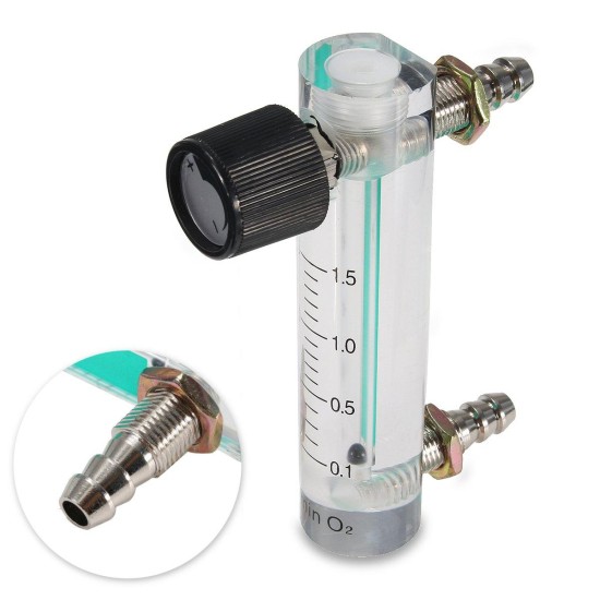 0-1.5LPM 1.5L Oxygen Flow Meter Flow Meter with Control Valve for Oxygen Air Gas