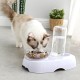 15 Degrees Incline Oblique Pet Cat Dog Bowl Detachable Cat Ears Shape Drinking Eating Feeding Bowl