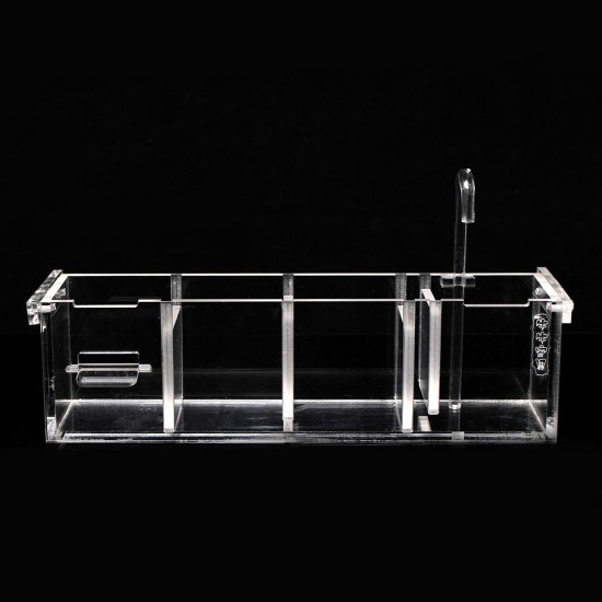 2-6 Grids Acrylic Aquarium Fish Tank External Hang On Filter Box with Water L2