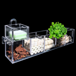 2-6 Grids Acrylic Aquarium Fish Tank External Hang On Filter Box with Water L2 2-6 Grids Acrylic Aquarium Fish Tank External Hang On Filter Box with Water L2