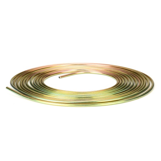 25ft Roll of 3/16inch Plated Brake Line Tubing OD Copper Nickel With 16x Tube Nuts