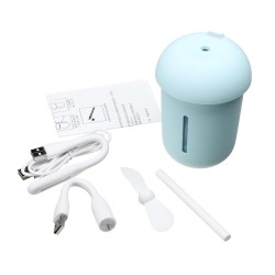 3 IN 1 DC 5V 200ml Mushroom Humidifier USB Recharge LED Light Fan Air Mist Purifier 3 IN 1 DC 5V 200ml Mushroom Humidifier USB Recharge LED Light Fan Air Mist Purifier