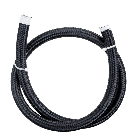 3FT AN4/AN6/AN8/AN10 Car Fuel Hose Oil Gas Line Nylon Stainless Steel Braided Black