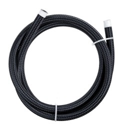 5FT AN4/AN6/AN8/AN10 Car Fuel Hose Oil Gas Line Nylon Stainless Steel Braided Black 5FT AN4/AN6/AN8/AN10 Car Fuel Hose Oil Gas Line Nylon Stainless Steel Braided Black