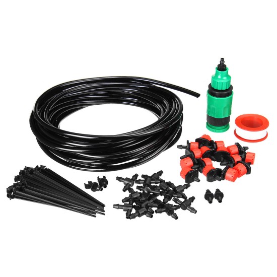 10 Meters DIY Plant Self Watering Adjustable Micro Drip Irrigation System Garden Hose Set