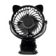 Mini USB Clip-on Fan 360° Rotation 3 Speeds USB Rechargeable Portable Travel Desktop Fan