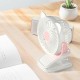 Mini USB Clip-on Fan 360° Rotation 3 Speeds USB Rechargeable Portable Travel Desktop Fan