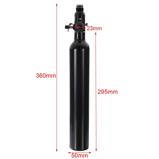 0.38L Liter Aluminum Tank Air Bottle With 4500 PSI Regulator For Paintball PCP