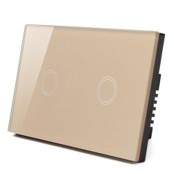1 Way 2 Gang Crystal Glass Remote Panel Touch LED Light Switches Controller 1 Way 2 Gang Crystal Glass Remote Panel Touch LED Light Switches Controller