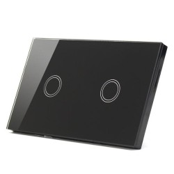 1 Way 2 Gang Crystal Glass Remote Panel Touch LED Light Switches Controller 1 Way 2 Gang Crystal Glass Remote Panel Touch LED Light Switches Controller