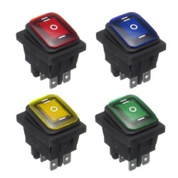 12V 16A 6Pin Waterproof Rocker Switch With Lamp Light Momentary 12V 16A 6Pin Waterproof Rocker Switch With Lamp Light Momentary