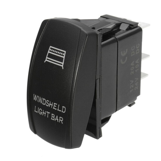 12V 20A 5 Pin Winshield Switch ON/OFF LED Rocker Switch Light Laser Rocker Toggle Switch