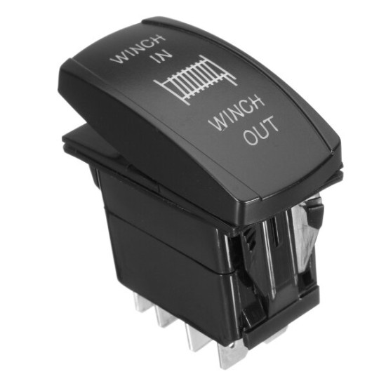 12V 20A 7Pin LED Light Laser Rocker Switch Momentary Rocker Switch Winch In Out ON/OFF