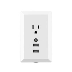 2.4A Fast Charging Intelligent Charger 3 In 1 US Plug Smart USB Wall Socket With LED 2.4A Fast Charging Intelligent Charger 3 In 1 US Plug Smart USB Wall Socket With LED
