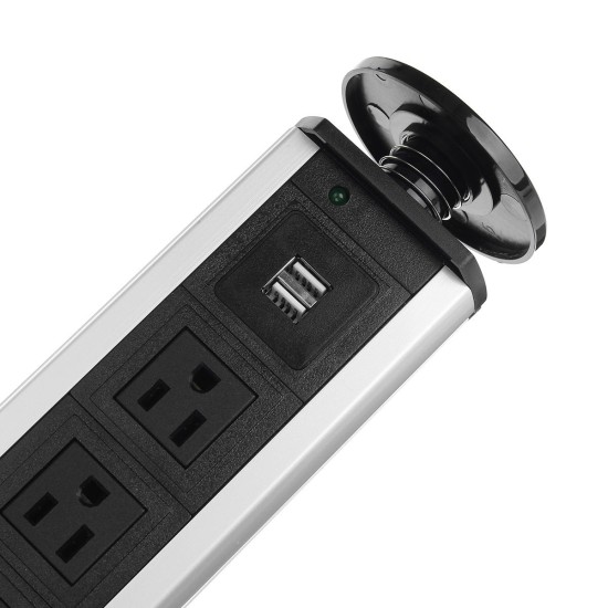 2500W US Plug 3/4/5/6 Socket Power 2.5A USB Charger Hidden Kitchen Table Electrical Socket