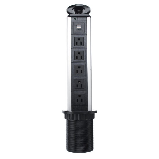 2500W US Plug 3/4/5/6 Socket Power 2.5A USB Charger Hidden Kitchen Table Electrical Socket