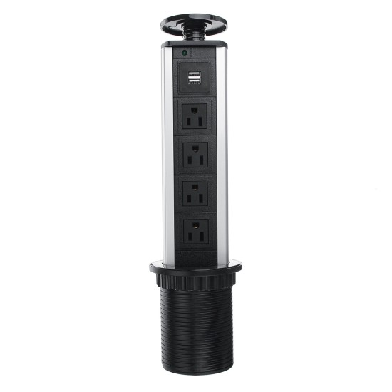 2500W US Plug 3/4/5/6 Socket Power 2.5A USB Charger Hidden Kitchen Table Electrical Socket