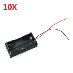 2X 1.5V AA Battery Holder Case Enclosed Box With Wires 10pcs 2X 1.5V AA Battery Holder Case Enclosed Box With Wires 10pcs