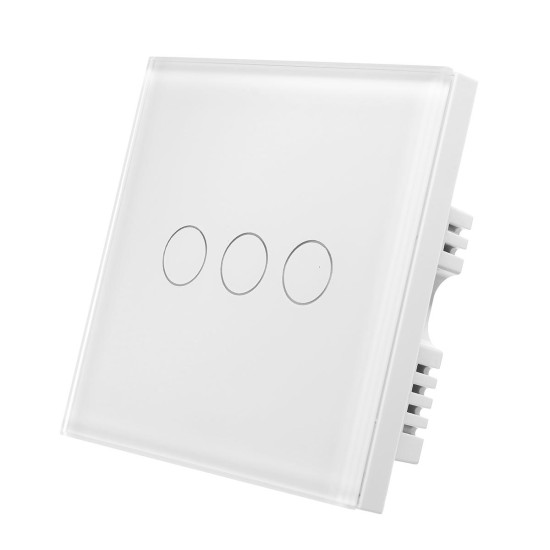 3 Gang 1 Way WIFI Smart Light Touch Remote Control Wall Switch For Amazon Alexa