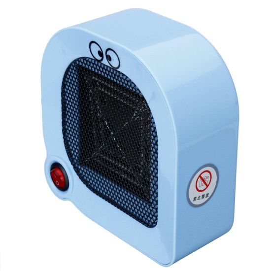 400W Mini Protable Space Heater Cartoon Type Desktop Electric Heater Fan Fast Heating