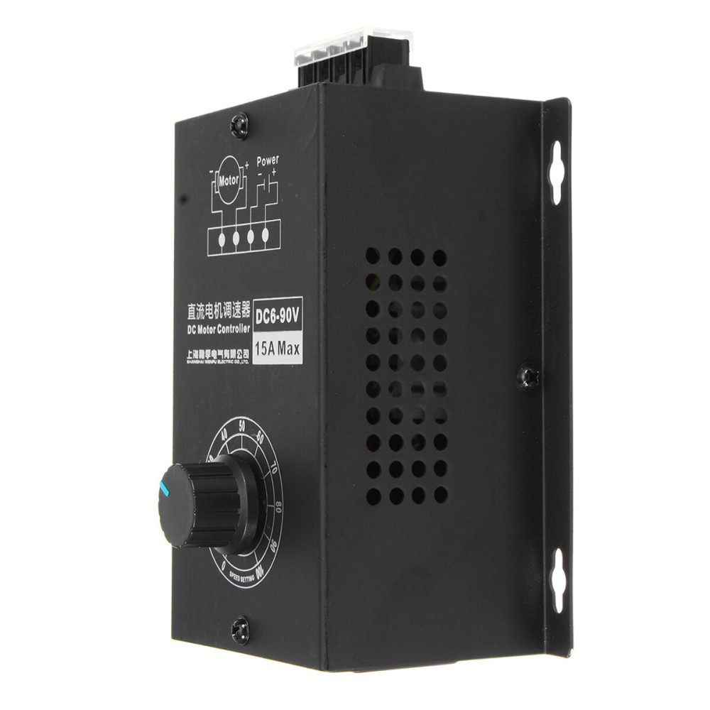 6V-90V 15A DC Motor Controller Speed Regulator PWM Module Controller ...