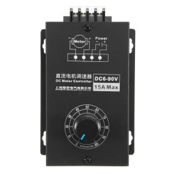 6V-90V 15A DC Motor Controller Speed Regulator PWM Module Controller Switch w/Shell 6V-90V 15A DC Motor Controller Speed Regulator PWM Module Controller Switch w/Shell