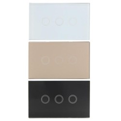 ABS 1 Way 3 Gang Crystal Glass Remote Panel Touch LED Switches Controller ABS 1 Way 3 Gang Crystal Glass Remote Panel Touch LED Switches Controller
