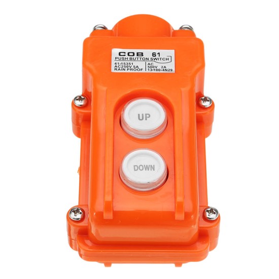 AC 250V 5A UP DOWN Button Switch Crane Handheld Button Box Driving Button Switch