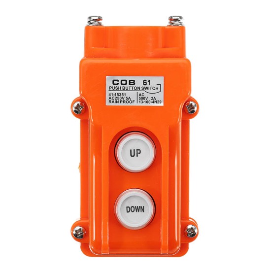 AC 250V 5A UP DOWN Button Switch Crane Handheld Button Box Driving Button Switch