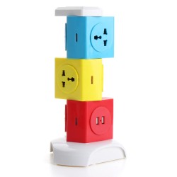 250V Three Tiers Rotating Socket Intelligent Patch Panel USB Plug Board Power Strip 250V Three Tiers Rotating Socket Intelligent Patch Panel USB Plug Board Power Strip