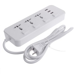 Electric 3 Socket Outlet + 3 USB Extension Power Strip 5V 2.1A US/UK Plug Cord Electric 3 Socket Outlet + 3 USB Extension Power Strip 5V 2.1A US/UK Plug Cord