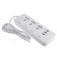 Electric 3 Socket Outlet + 3 USB Extension Power Strip 5V 2.1A US/UK Plug Cord