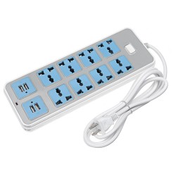 Electric 8 Socket Outlet + 4 USB Extension Power Strip US/UK Plug 6.6ft Cord Electric 8 Socket Outlet + 4 USB Extension Power Strip US/UK Plug 6.6ft Cord