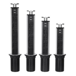 Electrical Socket Power Hidden Kitchen Table USB Charger Aluminum Shelf Electrical Socket Power Hidden Kitchen Table USB Charger Aluminum Shelf