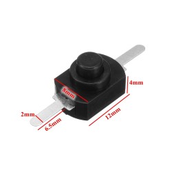 10Pcs 1A 30V DC 250V Black Latching On Off Mini Push Button Switch 10Pcs 1A 30V DC 250V Black Latching On Off Mini Push Button Switch