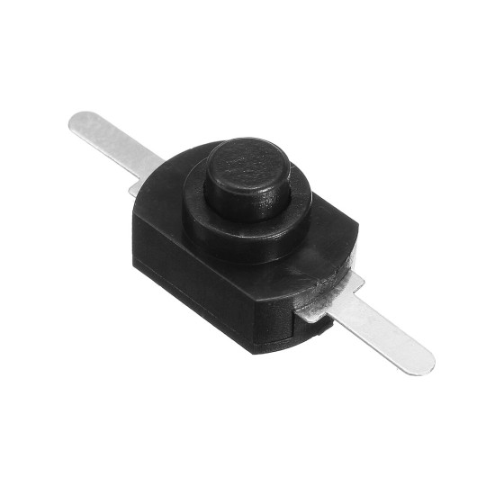 10Pcs 1A 30V DC 250V Black Latching On Off Mini Push Button Switch