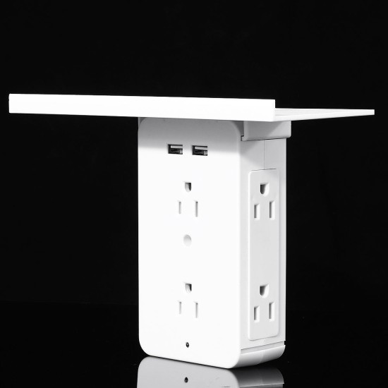 Multifunction 8 Port 6 Outlet Extenders Surge Electrical Socket Protector Washroom Extenders 2 USB Port