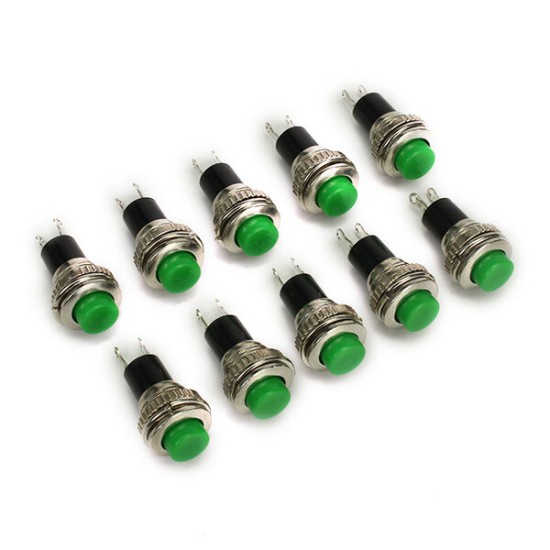DS-316 250V 1A 10mm Self-resetting OFF/ON Switch Push Button No Lock 10pcs