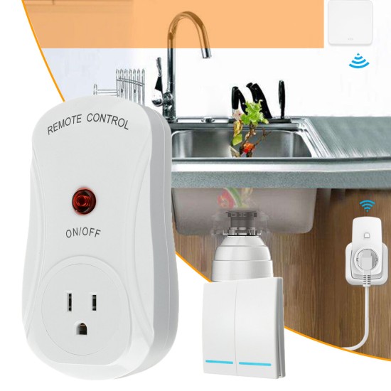 Wireless Remote Control Socket Switch For Food Waste Disposers Garbage Disposals Socket
