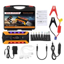 89800mAh Multifunctional Jump Starter Emergency Start Power USB with Safety Hammer