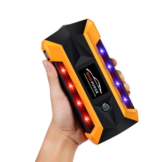 89800mAh Multifunctional Jump Starter Emergency Start Power USB with Safety Hammer