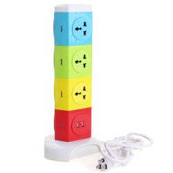 Four Tiers Rotating Socket Patch Panel USB Plug Board Surge Protection Power Strip Four Tiers Rotating Socket Patch Panel USB Plug Board Surge Protection Power Strip