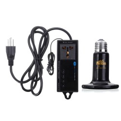 E27 Digital Reptile Thermostat Heating Control with 110V 75mm Dia Ceramic Heat Emitter Lamp Bulbs E27 Digital Reptile Thermostat Heating Control with 110V 75mm Dia Ceramic Heat Emitter Lamp Bulbs