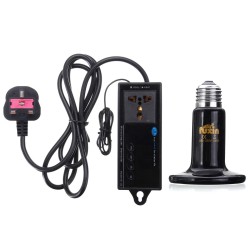 E27 Digital Reptile Thermostat Heating Control with 220V 75mm Dia Ceramic Heat Emitter Lamp Bulbs E27 Digital Reptile Thermostat Heating Control with 220V 75mm Dia Ceramic Heat Emitter Lamp Bulbs