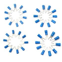10PCS Blue Insulated Fork Wire Connector Electrical Crimp Terminal 16-14AWG 10PCS Blue Insulated Fork Wire Connector Electrical Crimp Terminal 16-14AWG