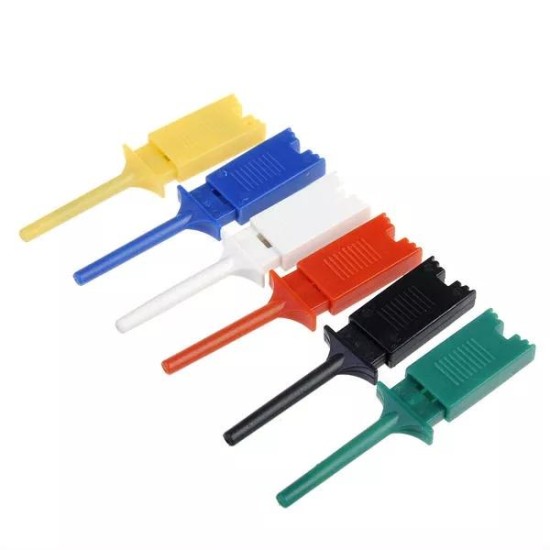 18Pcs 6 Colors Small Test Hook Clip Grabber Single Probe