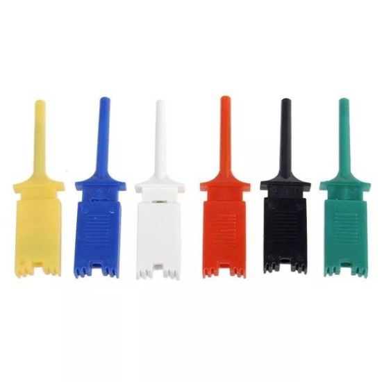 18Pcs 6 Colors Small Test Hook Clip Grabber Single Probe