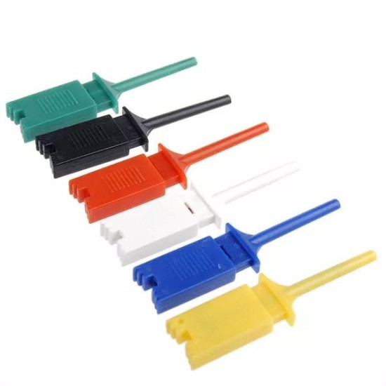 5Pcs 6 Colors Small Test Hook Clip Grabber Single Probe